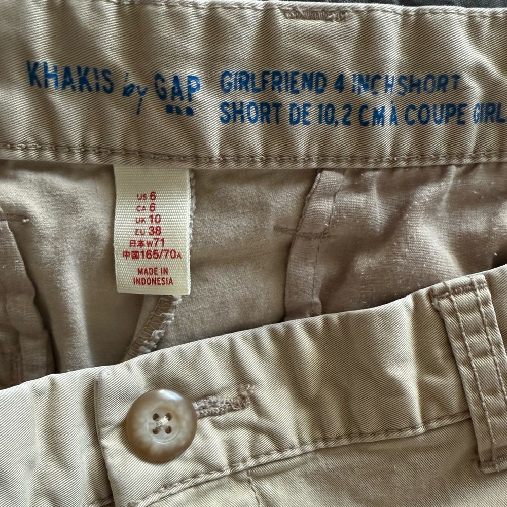 W Sz 6 Kgakis By GAP Beige Girlfriend Shorts